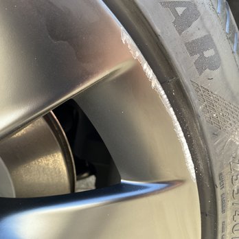 Cal Auto Tech - Before - Tesla Model Y 20" induction Rim - Wheel & Rim Repair Near Me - livermore, California