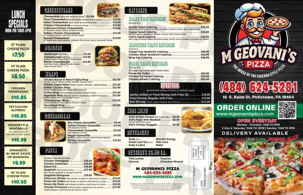 Menu photo 3 M Geovanis pizza Pottstown, PA