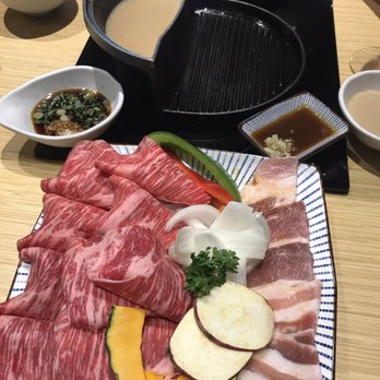 Halves Boiling Pot + Grill - Wagu beef for boiling and pork belly for grilling!! Yum! - Japanese Near Me - Foothill Ranch, California Halves Boiling Pot + Grill - Wagu beef for boiling and pork belly for grilling!! Yum! - Japanese Near Me - Foothill Ranch, California