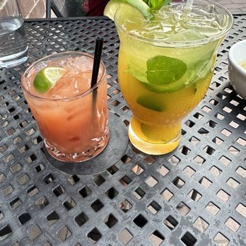 La Condesa Eatery - Guava margarita on the left, jalapeño mojito on the right - Salad Near Me - Reno, Nevada