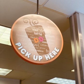 Dunkin' - Pick up area with logo - Donuts Near Me - Boynton Beach, Florida