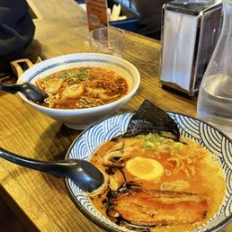 Signature Pork Ramen and Mushroom Lover Ramen Signature Pork Ramen and Mushroom Lover Ramen