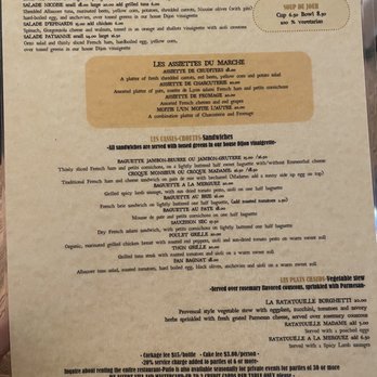 La Note - Menu - French Near Me - Berkeley, California
