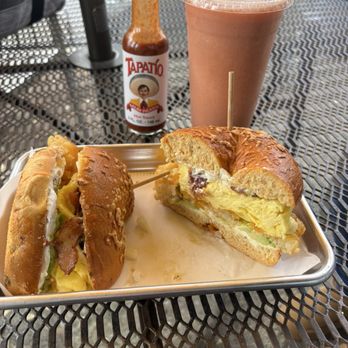 Golden Bagel Cafe - The Bottlerock bagel and The boost smoothie - Bagels Near Me - Napa, California Golden Bagel Cafe - The Bottlerock bagel and The boost smoothie - Bagels Near Me - Napa, California
