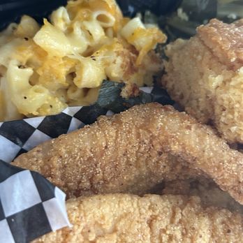 The Cultured Soul Kitchen - Fried fish plate with Mac and Greens - Southern Near Me - Long Beach, California The Cultured Soul Kitchen - Fried fish plate with Mac and Greens - Southern Near Me - Long Beach, California