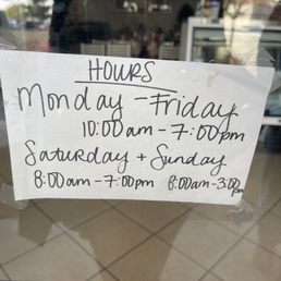 Actual hours of business