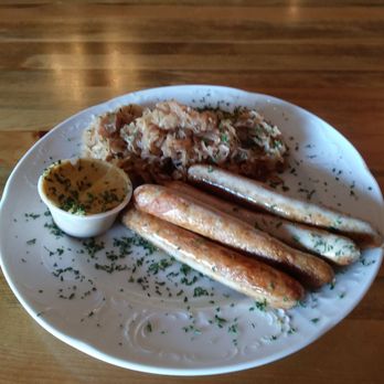 Bavarian Kitchen Restaurant - Bratwurst plate. - German Near Me - Troutman, North Carolina Bavarian Kitchen Restaurant - Bratwurst plate. - German Near Me - Troutman, North Carolina
