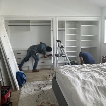 South Bay Custom Closets - Installation crew cleaning the closets after installation - Cabinetry Near Me - Torrance, California South Bay Custom Closets - Installation crew cleaning the closets after installation - Cabinetry Near Me - Torrance, California