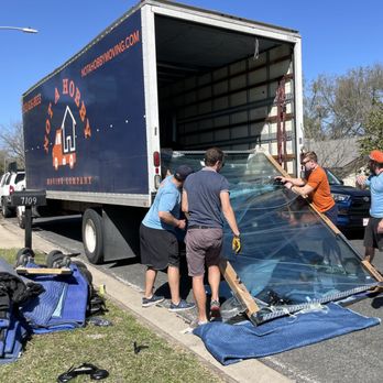 Not A Hobby Moving - Offloading 900lbs window - Movers Near Me - Austin, Texas Not A Hobby Moving - Offloading 900lbs window - Movers Near Me - Austin, Texas