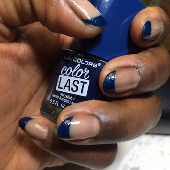 Fanatix Nails & Spa - Colored French Tips by Macy. Color: L.A. Color Last in Galaxy. - Waxing Near Me - Laurel, Maryland Fanatix Nails & Spa - Colored French Tips by Macy. Color: L.A. Color Last in Galaxy. - Waxing Near Me - Laurel, Maryland