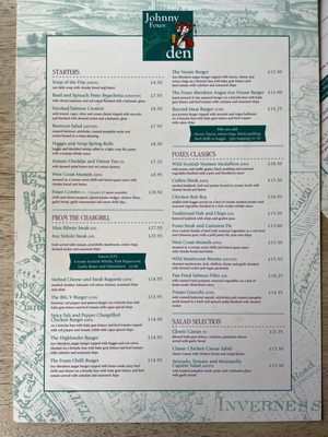 Menu photo 8 Johnny Foxes Inverness, HLD