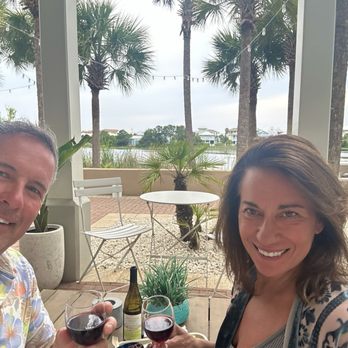 Salty Bottle & Brew  - Back porch seating - Wine Tasting Room Near Me - Rosemary Beach, Florida