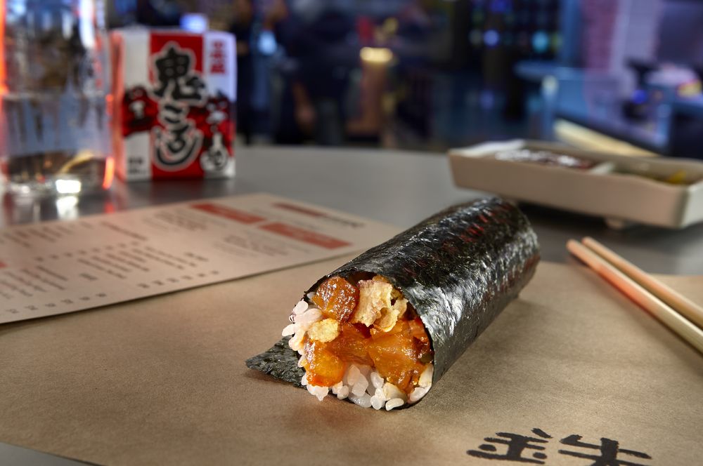 Food from Tekka Bar: Handroll & Sake