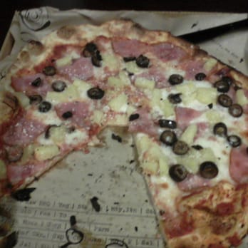 Fired Pie - My own design: tomato sauce, mozzarella / fresh mozzarella, Canadian bacon, pineapple and black olives. - Salad Near Me - Phoenix, Arizona
