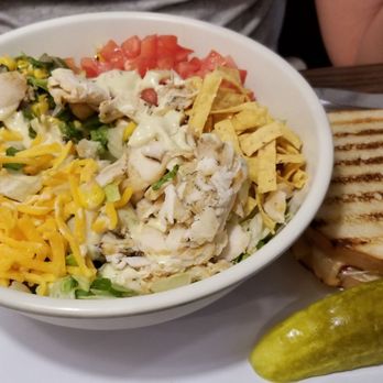 Corner Bakery Cafe - Santa Fe Chicken Salad with Chicken Pomodoro Sandwich. Both really good! - Breakfast & Brunch Near Me - Tukwila, Washington