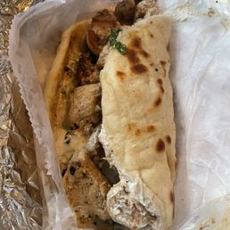 Marinated chicken gyro
