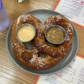 Big Grove Brewery - Big Pretzel- perfect for 3-4 as an appetizer - Brewpubs Near Me - Des Moines, Iowa