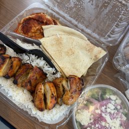 #2 Chicken Kabob (Dark Meat) with Mini Greek Salad - A la Carte
