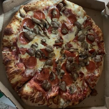Marco's Pizza - Mushroom sausage and pepperoni pizza - Pizza Near Me - Milan, Michigan