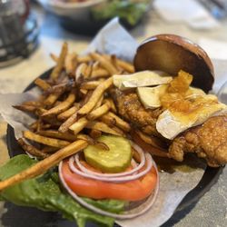 The Chubby Pickle - Chicken sandwich with orange and bre cheese
