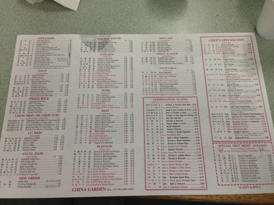 Menu photo 2 China Garden Urbana, IL