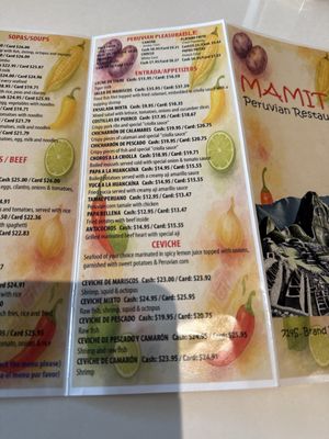 Menu photo 1 Mamita Peruvian Restaurant Glendale, CA