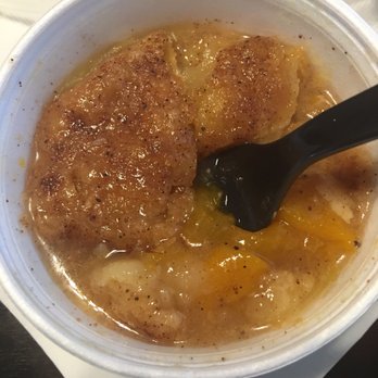 R Kitchen - Yummy Peach Cobbler- the perfect balance of crust and filling - Soul Food Near Me - Lakewood, California