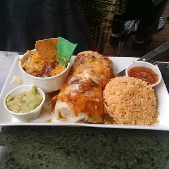 Foxy's Restaurant - Chicken burrito with house made chips (oh yes, crispy goodness) - Diners Near Me - Glendale, California