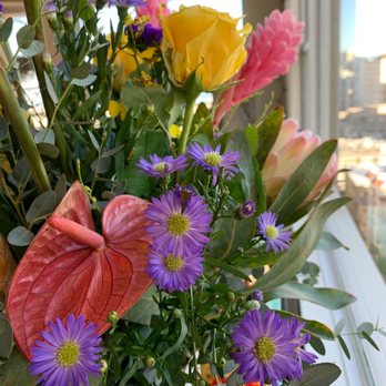 Union Square Flowers - Floral arrangement for a birthday. - Florists Near Me - San Francisco, California Union Square Flowers - Floral arrangement for a birthday. - Florists Near Me - San Francisco, California