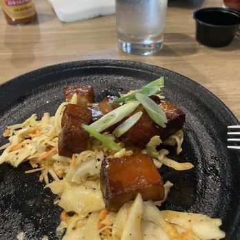 Coughlin's Law Kitchen and Ale House - Sorry I should have taken this picture when it arrived ! This is more than half eaten "Pork Belly--they were delicious! - New American Near Me - Pittsburgh, Pennsylvania