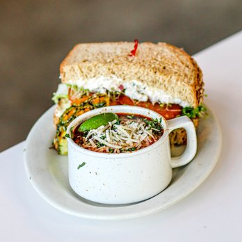 Mezzo - Tuna salad sandwich with soup combo IG: michellelieats - Sandwiches Near Me - Berkeley, California