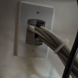 Ethernet from switch into wall.
