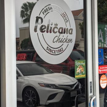 Pelicana Chicken - Logo on the front door - Chicken Wings Near Me - Artesia, California