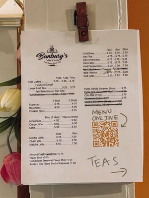 Menu photo 1 Bunbury's Coffee Shop Piermont, NY