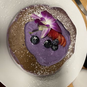 Guieb Cafe - Ube Mascarpone Pancake everyone's favorite!!!  Simply delicious - New American Near Me - Aiea, Hawaii