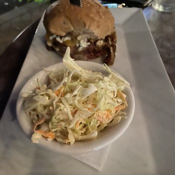 Flipside Burgers & Bar - Monterey with coleslaw - Burgers Near Me - Fairfield, Connecticut