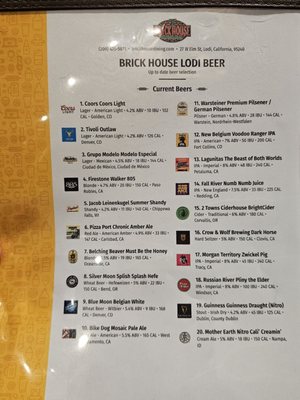 Menu photo 7 Brick House Restaurant & Lounge Lodi, CA