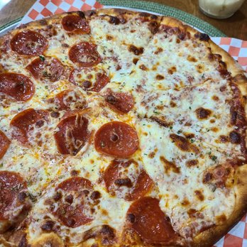 Royal Pizza - Half pepperoni  and half cheese - Chicken Wings Near Me - San Antonio, Texas