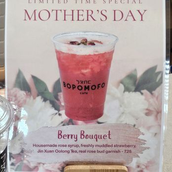 Bopomofo Cafe - Mother's Day Drink now til Mother's Day 2026 - Cafes Near Me - Irvine, California