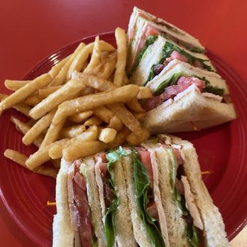 Swingers Diner - Roasted Turkey Club with fries. I liked it a lot, I took half of it home. Delicious - Diners Near Me - Los Angeles, California Swingers Diner - Roasted Turkey Club with fries. I liked it a lot, I took half of it home. Delicious - Diners Near Me - Los Angeles, California