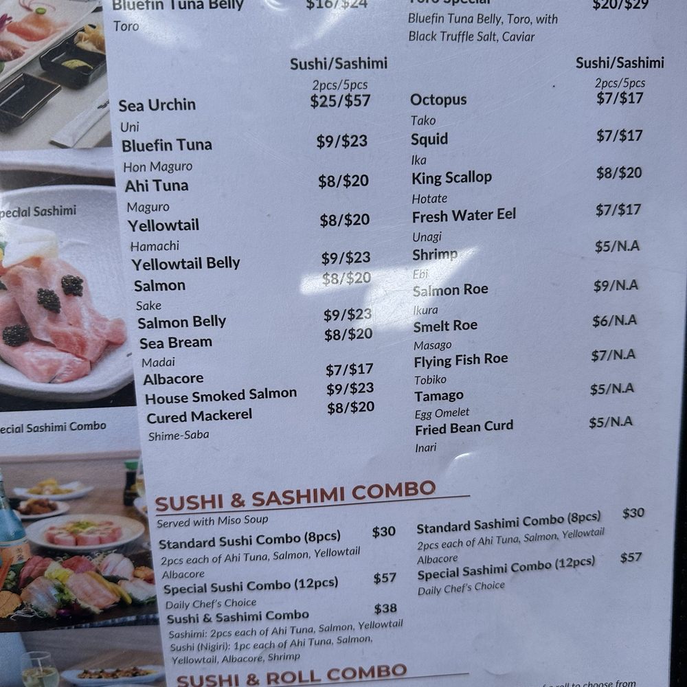 Sushi Mori - Menu - Sushi Bars Near Me - La Jolla, California