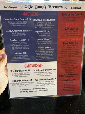 Menu photo 4 Ogle County Brewery Oregon, IL