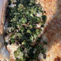 Park ave pizza called this a veggie pizza. Where are the other veggies? Lazy cook Park ave pizza called this a veggie pizza. Where are the other veggies? Lazy cook