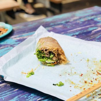 Lona's Lil Eats - Create Your Own Shrimp Giant Rice Paper Wrap  With Stir Stir-Fried Glass Noodles and Spicy Sesame Sauce - Asian Fusion Near Me - St Louis, Missouri