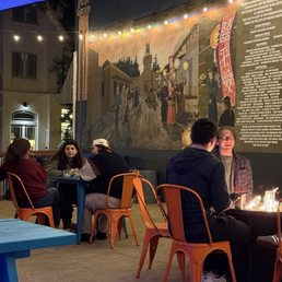 Outdoor seating and fire pit