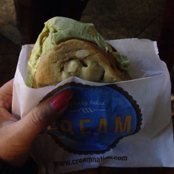 CREAM - Green tea with macadamia cookie. - Ice Cream & Frozen Yogurt Near Me - San Jose, California CREAM - Green tea with macadamia cookie. - Ice Cream & Frozen Yogurt Near Me - San Jose, California