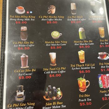 De Nhat Mi Gia - Drinks Menu - Noodles Near Me - Houston, Texas