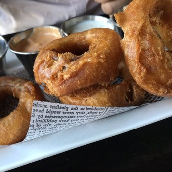 The State - Onion rings are fire - they come with 4 sauces - Whiskey Bars Near Me - Rancho Cucamonga, California