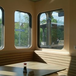 Miyagi - A train like interior design is unique and calm place to dine.