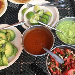 Salsas and avocado